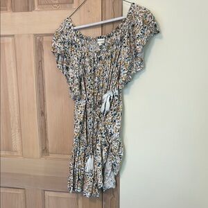 Cynthia Rowley Floral Dress - Yellow and Blue